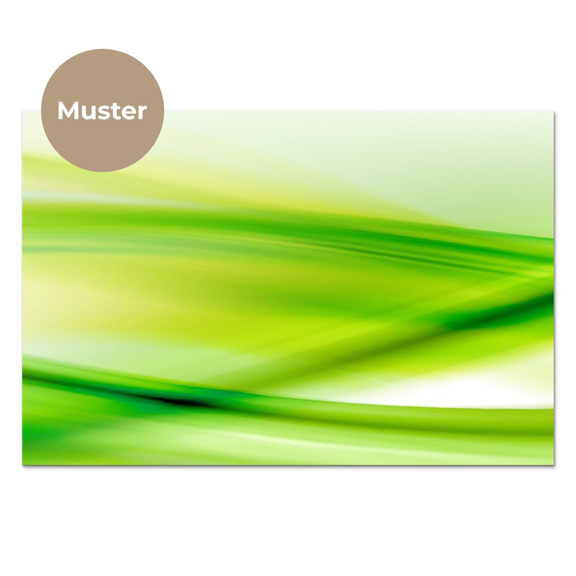 KitchenYeah Küchenrückwand Muster selbstklebend (keine Folie) Wellen - Abstrakt - Grün, (1-tlg), Spritzschutz, Küche, Rückwand, Küchenwand, Küchenfront, 30x20 cm