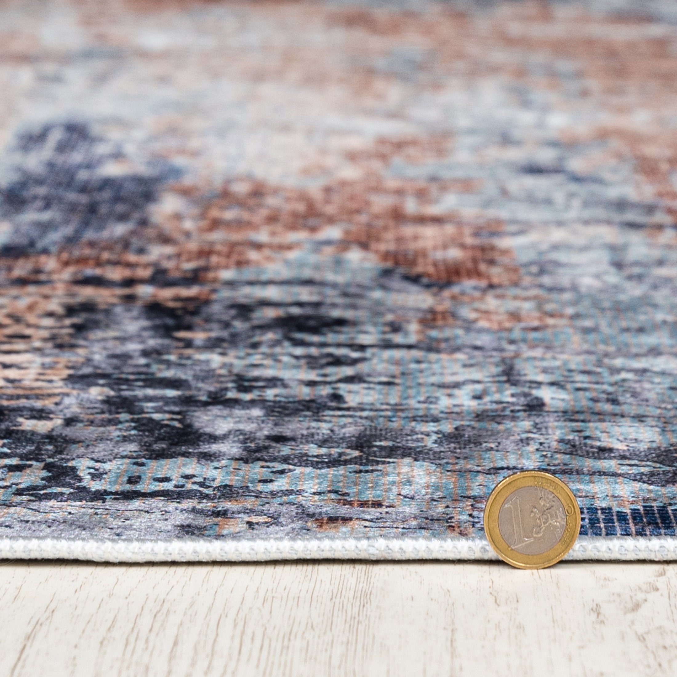 Mazovia Designteppich Modern Teppich für Wohnzimmer, Schlafzimmer, Esszimmer, 80 x 150 cm, Kurflor, Waschbar in Waschmaschine, Höhe 5 mm, Rutschfest – Bild 5 von 5
