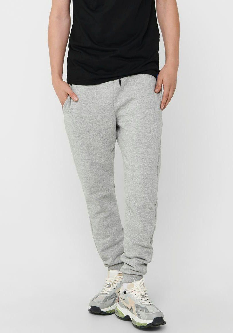 ONLY & SONS Sweathose ONSCERES LIFE SWEAT PANTS hellgrau-meliert