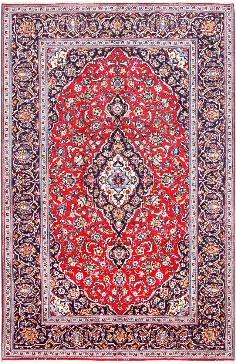 Orientteppich Keshan 201x301 Handgeknüpfter Orientteppich / Perserteppich, Nain Trading, rechteckig, Höhe: 12 mm