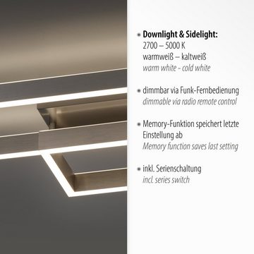 Paul Neuhaus Deckenleuchte PAAN, LED fest integriert, warmweiß - kaltweiß, LED, CCT - über Fernbedienung, Fernbedienung, Funk inkl.