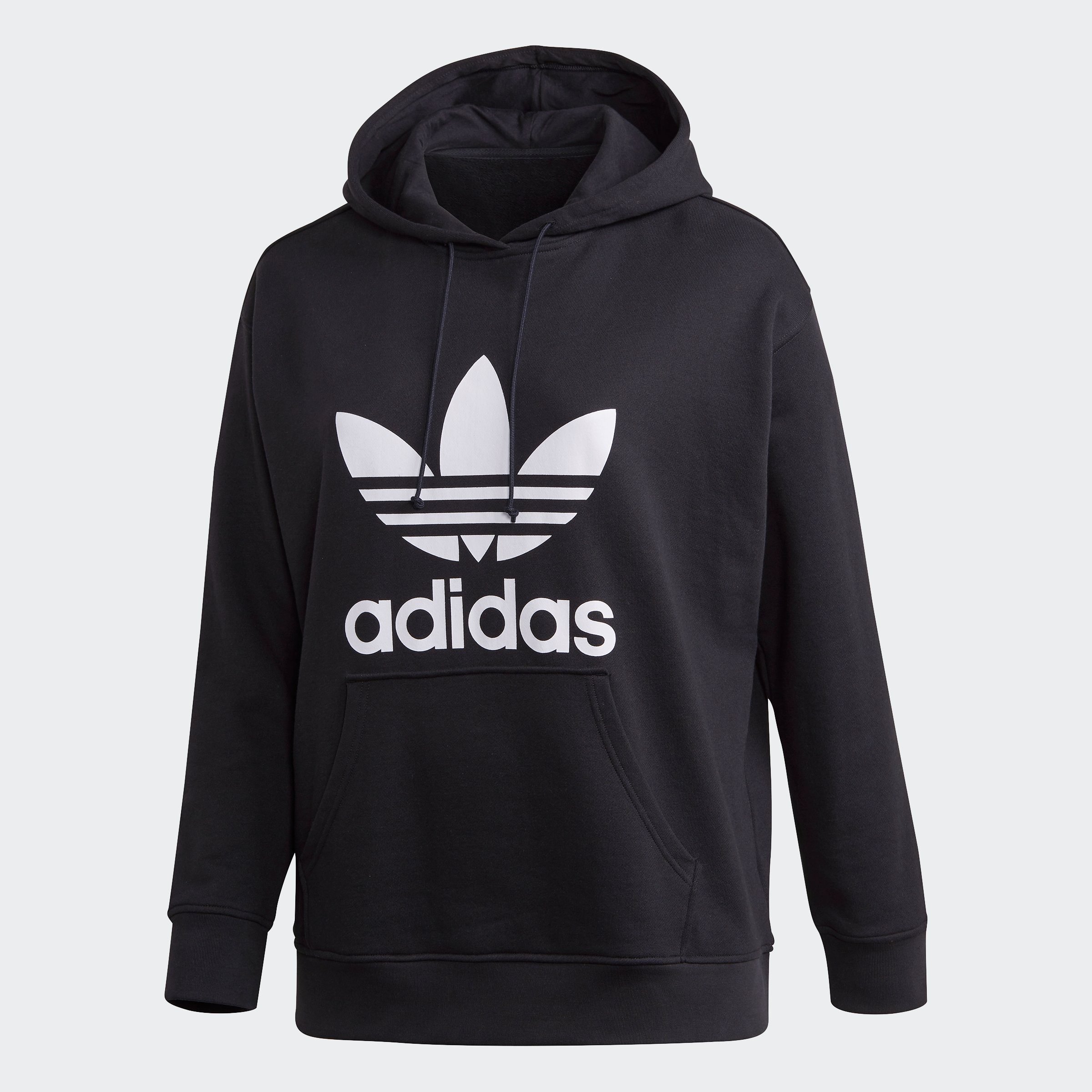 BLACK/WHITE TREFOIL Kapuzensweatshirt Originals adidas HOODIE