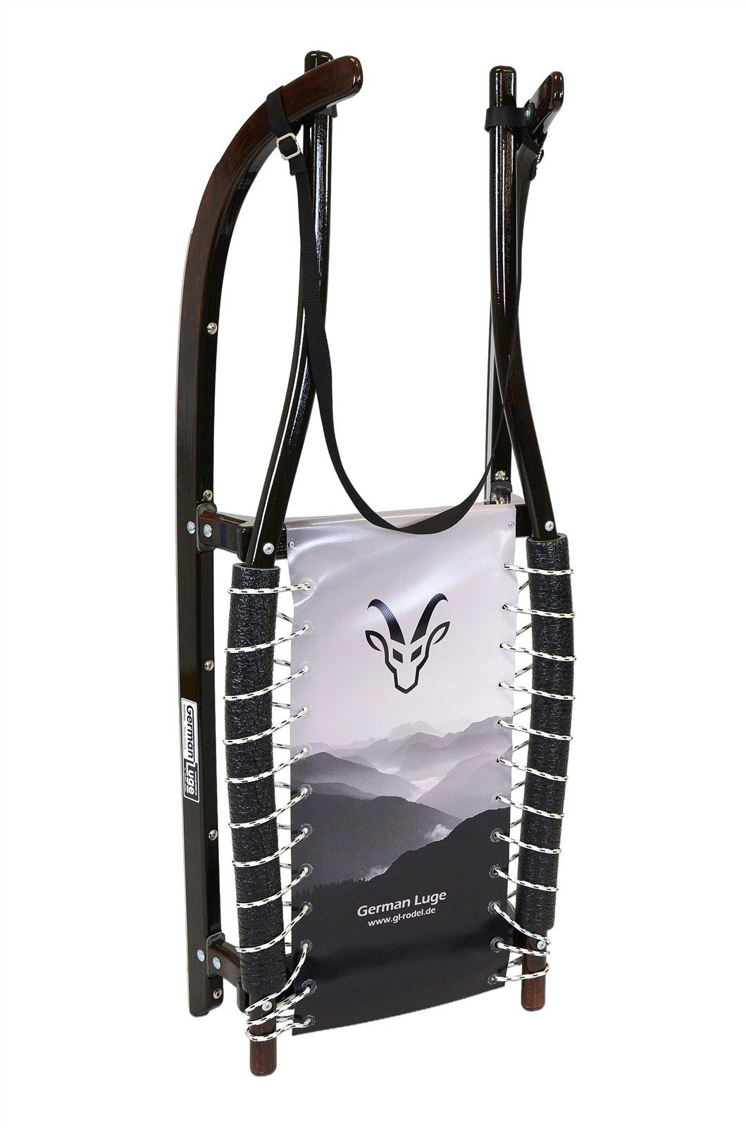German Luge Rodel GL-Rodel-128 cm Doppel Farbe braun
