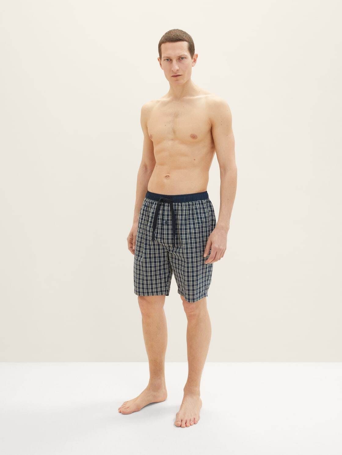 TOM TAILOR Pyjamahose Bermuda aus Baumwolle günstig online kaufen