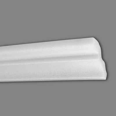 PROVISTON Stuckleiste Polystyrol, 48 x 43 x 2000 mm, Weiß, Deckenleiste