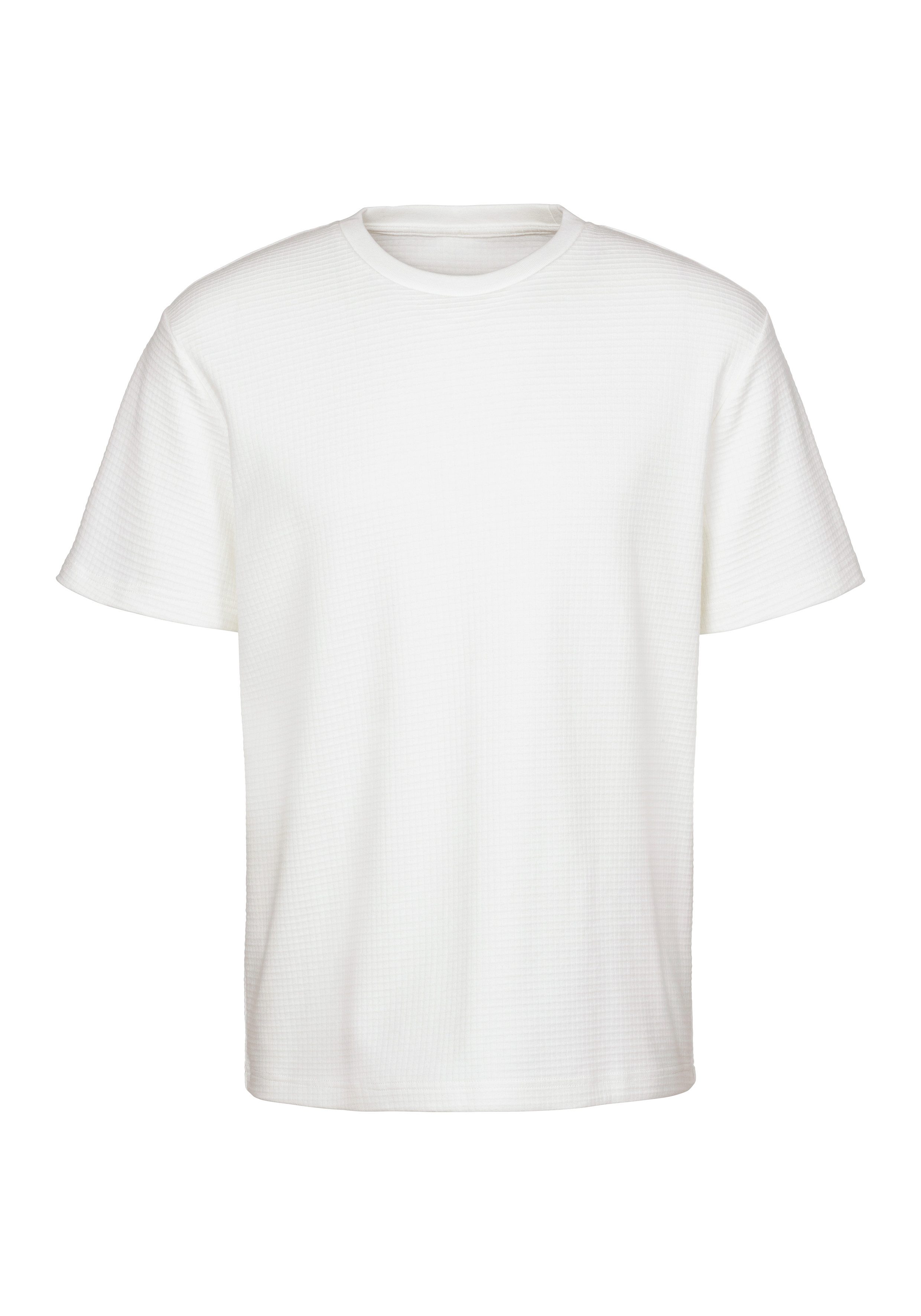 John Devin T-Shirt mit Struktur Rundhalsshirt günstig online kaufen