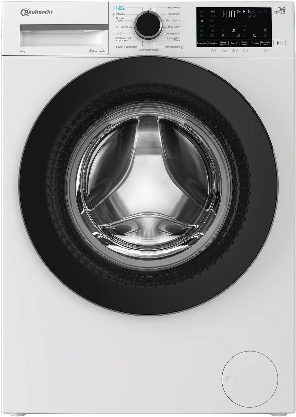 BAUKNECHT Waschmaschine B W 9A30 BS, 9 kg, 1400 U/min, Adaptive Wash – Intelligente Anpassung für perfekte Waschergebnisse