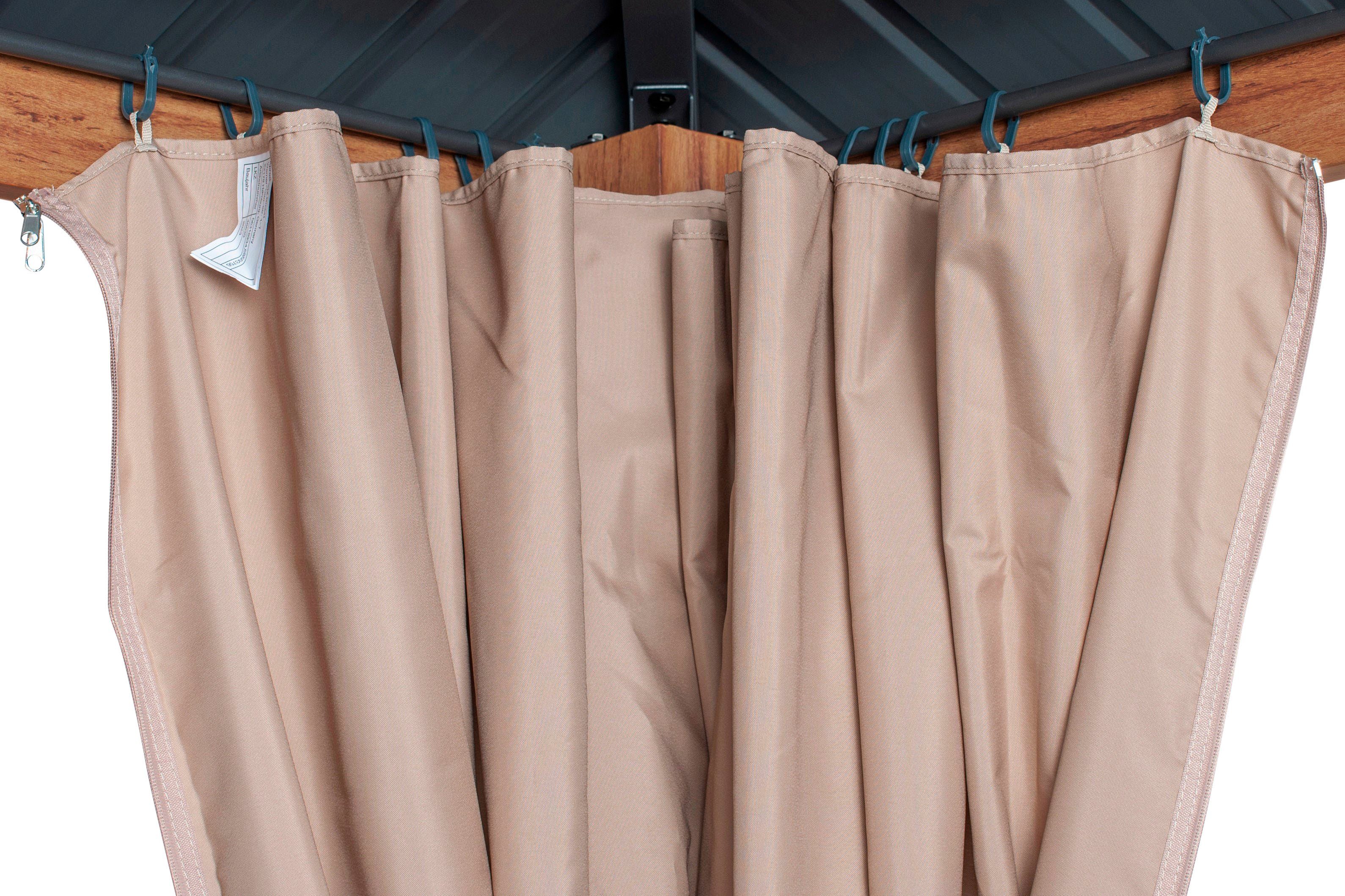 KONIFERA Pavillonseitenteil, für Pavillon Samos, BxT: 400x300 cm, UV-beständig, wasserdicht