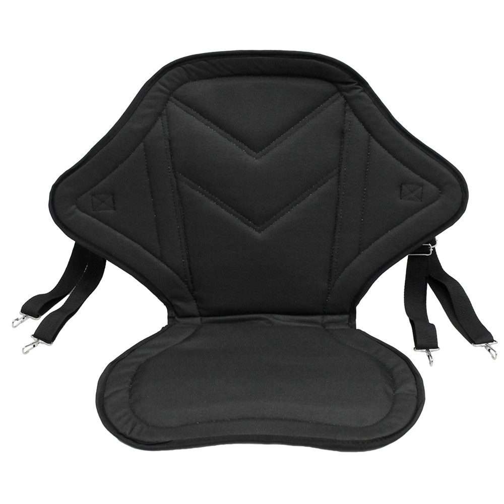 ECD Germany SUP-Rückenlehne Kajak Sitz gepolsterter Rutschfester Sitz Extra Seat mit Tasche, Schwarz 62x43cm mit verstellbare Rücklehne für SUP Board