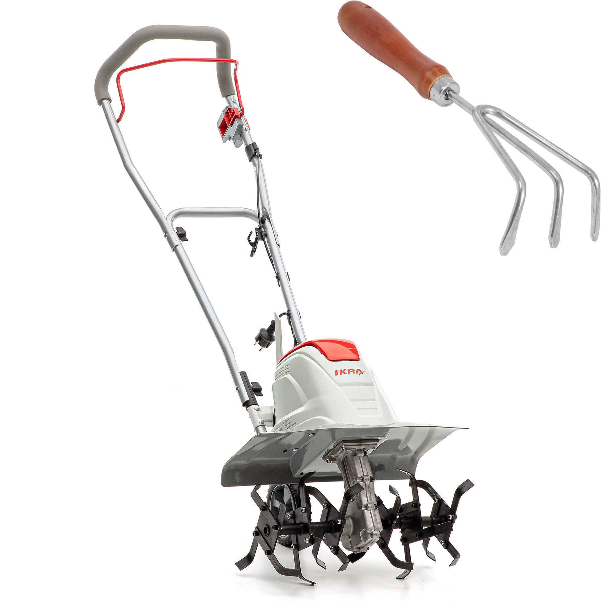 ikra GmbH Elektromotorhacke FEM 1500, 45 cm Arbeitsbreite, inkl. Handgrubber, 1500 W, 17 bis 45 cm breit & bis 23 cm tief