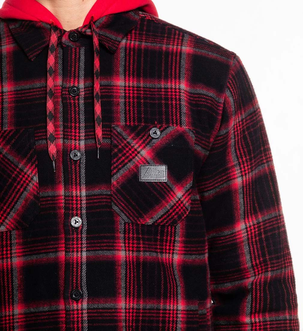 Sullen Clothing Hemdjacke So Cal Hooded Flannel Jacket Flanell Kapuzenjacke