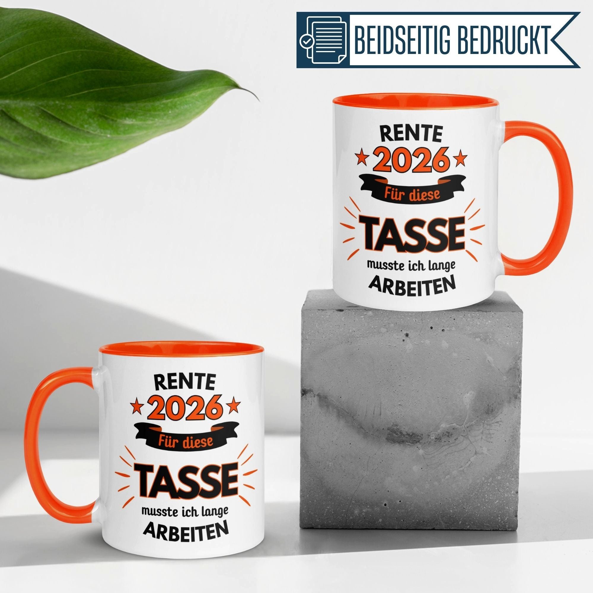 Momentals Tasse Rente – Dafür musste ich lange arbeiten – Renteneintritt Geschenk Frau, Gratis Versand · Links-&Rechtshänder · Spülmaschinenfest