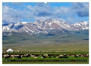 CALVENDO Wandkalender Kirgisistan Tadschikistan Afghanistan Pamir Highway Wakhan Korridor (Premium, hochwertiger DIN A2 Wandkalender 2023, Kunstdruck in Hochglanz)