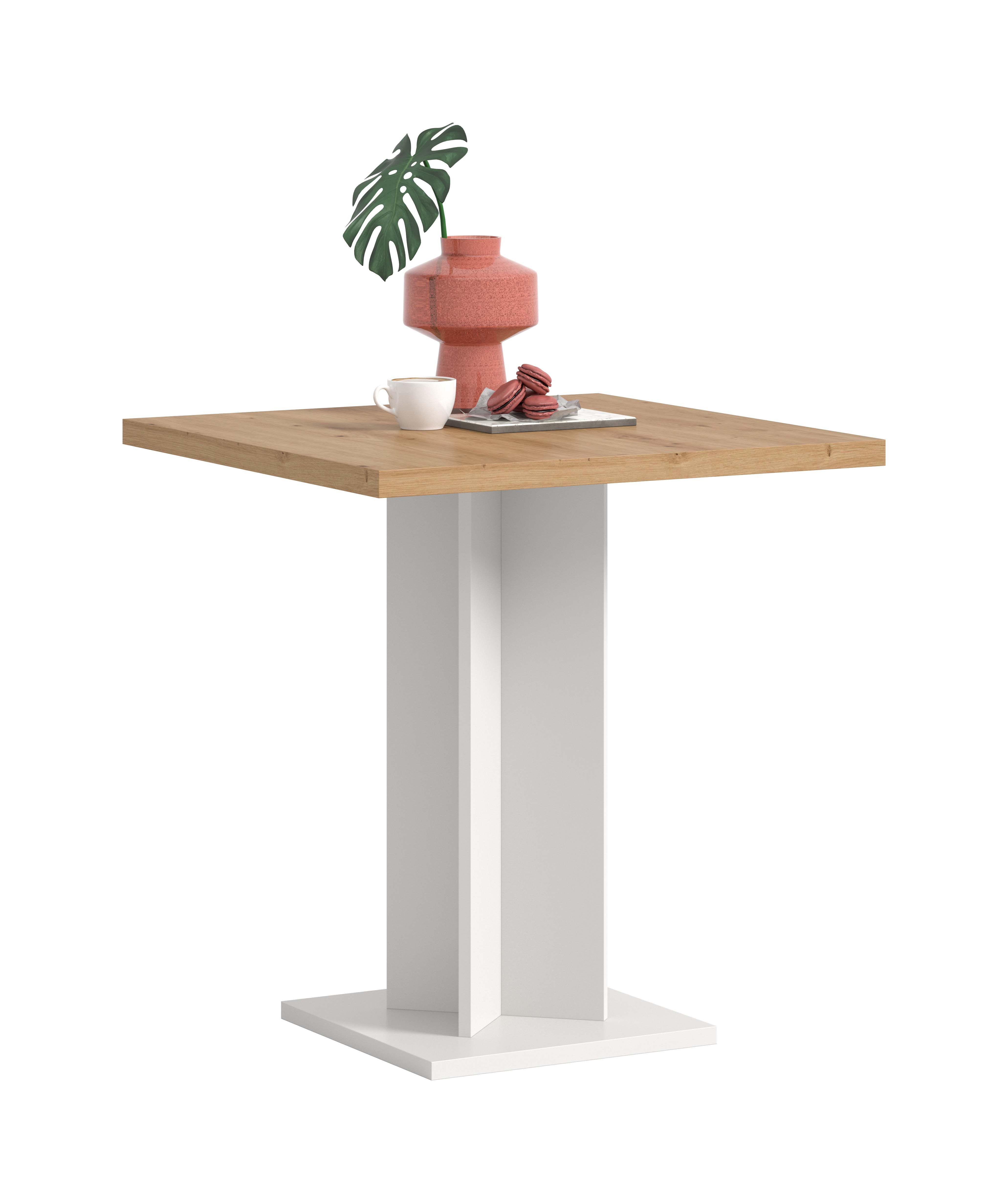furnling Esstisch Gusto, stabiles Winkelgestell, ummantelte Tischkante, quadratisch, Höhe 76 cm