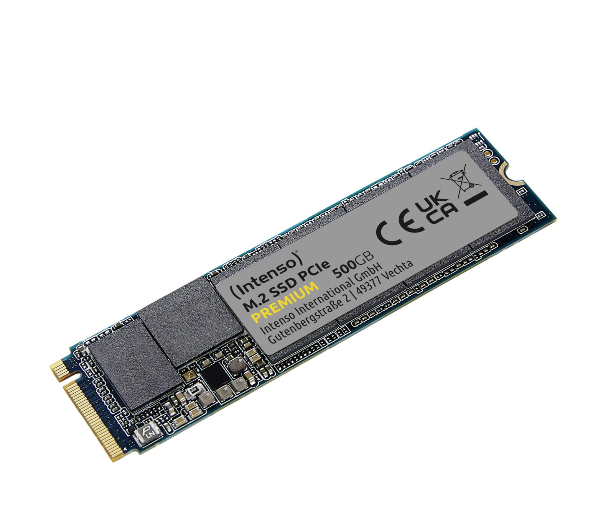 Intenso SSD 500GB Premium M.2 PCIe SSD-Festplatte