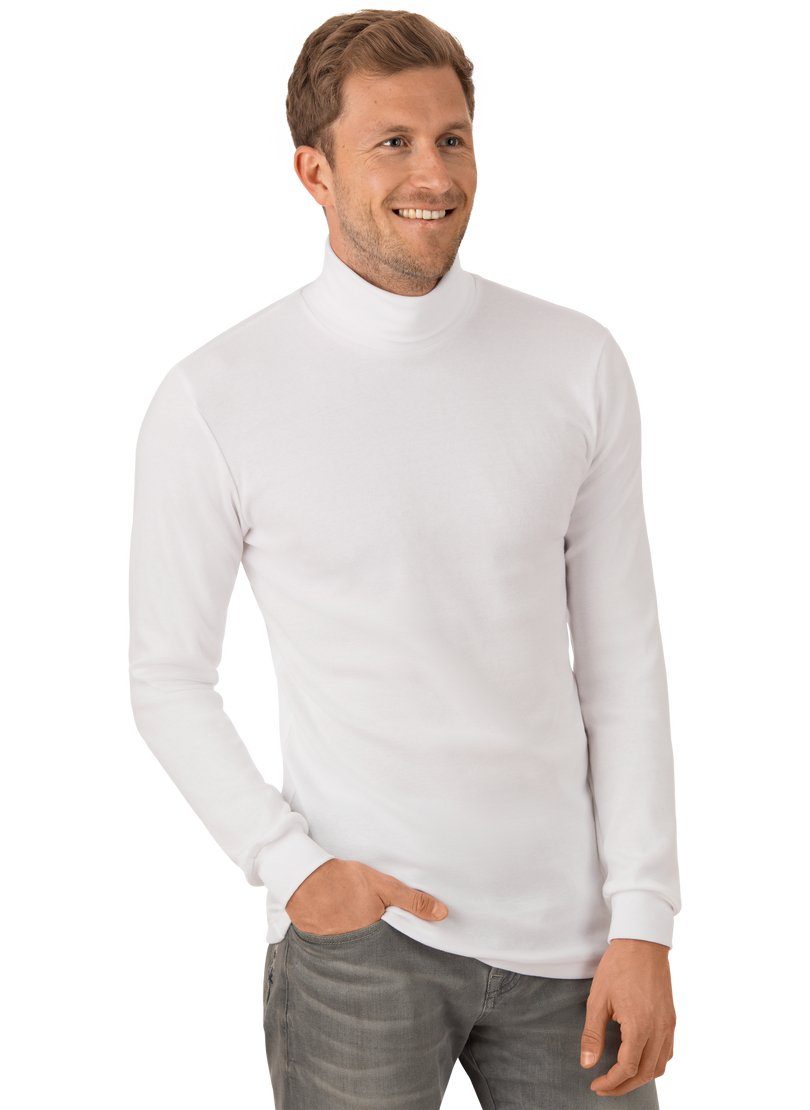 Trigema Rollkragenshirt TRIGEMA Langarm Ski- und Sport-Rollkragenpullover weiss