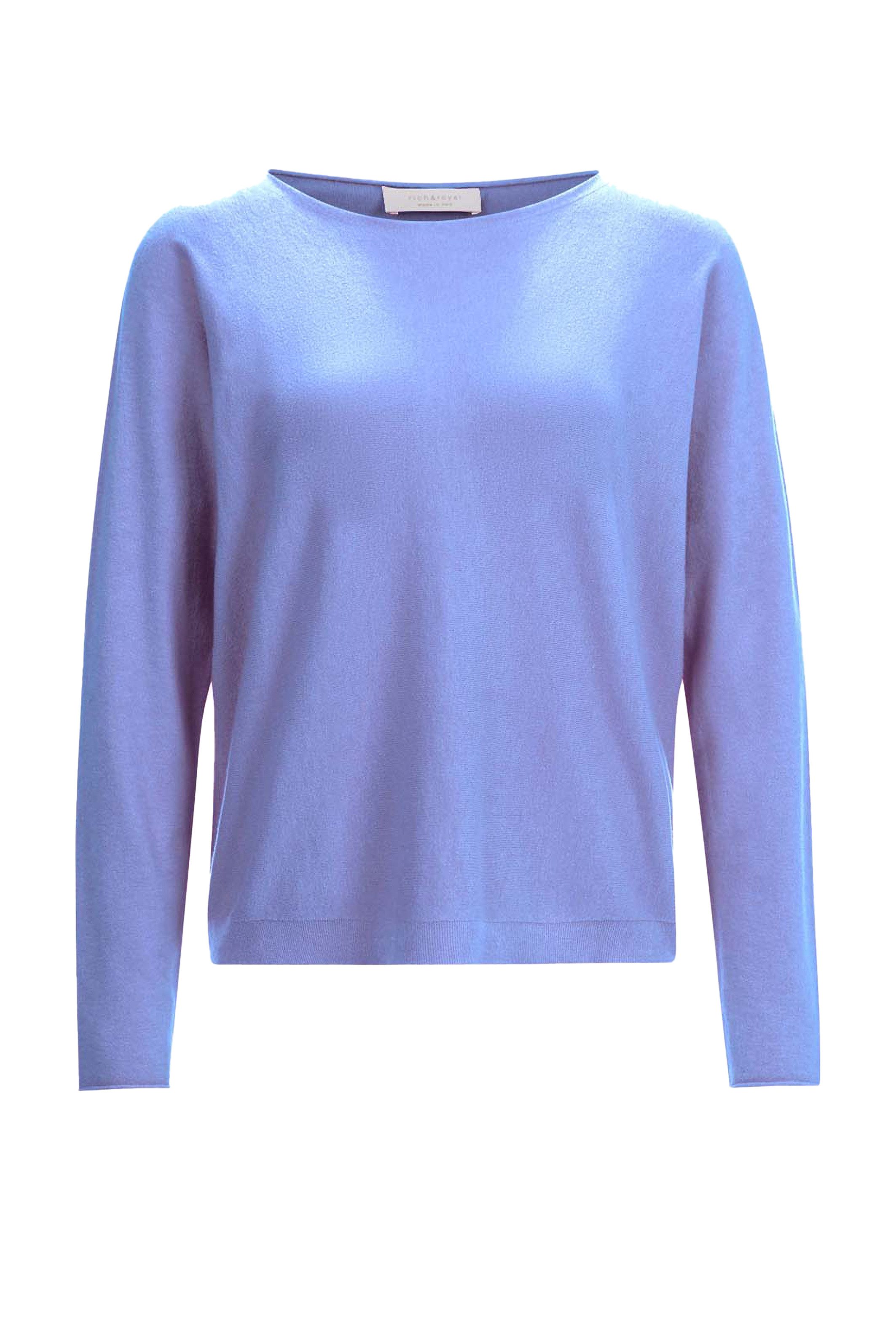 RICHROYAL Strickpullover boat neck seamless EcoVero