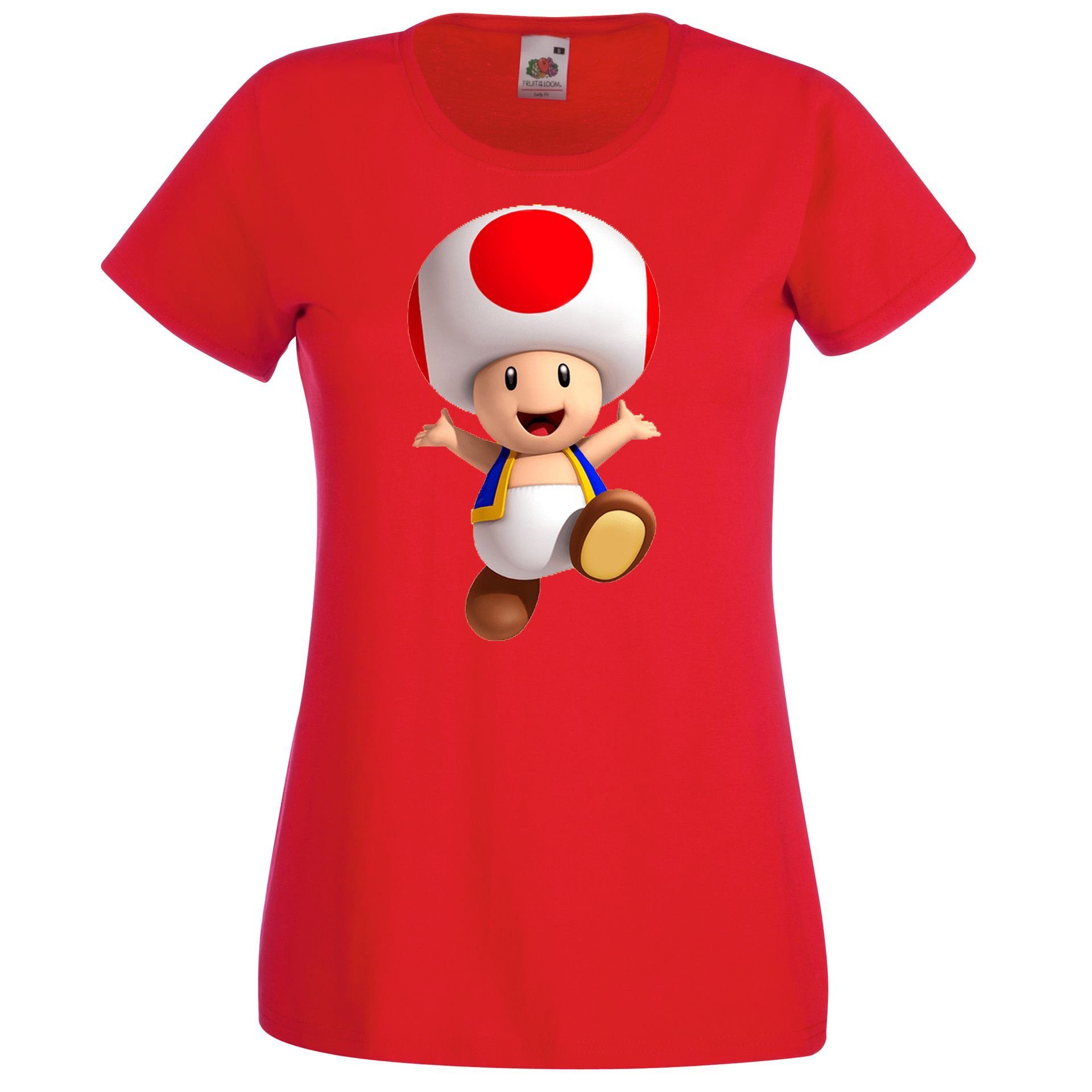 Youth Designz T-Shirt Toad Fun Damen T-Shirt mit lustigem Gaming Print Rot