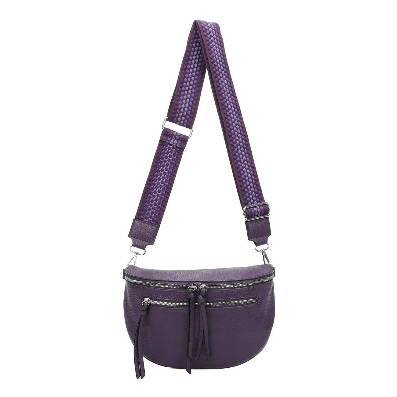 ITALYSHOP24 Schultertasche Damen Gürteltasche Umhängetasche CrossBody Schultertasche CrossOver, Brusttasche, Hüfttasche, Bodybag, Muster Taschengurt, leicht Gewicht