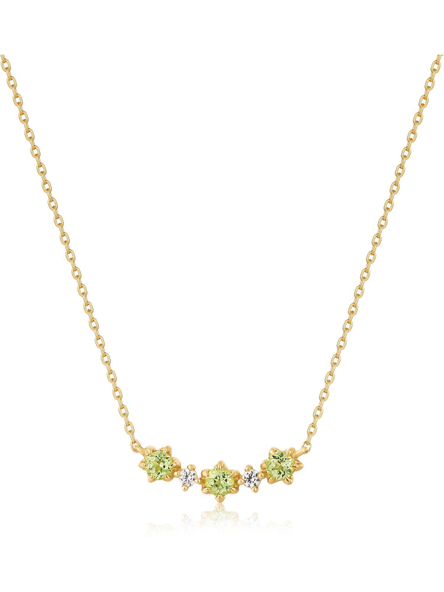 Ania Haie Collier Ania Haie Damen-Kette 585er Gelbgold Peridot