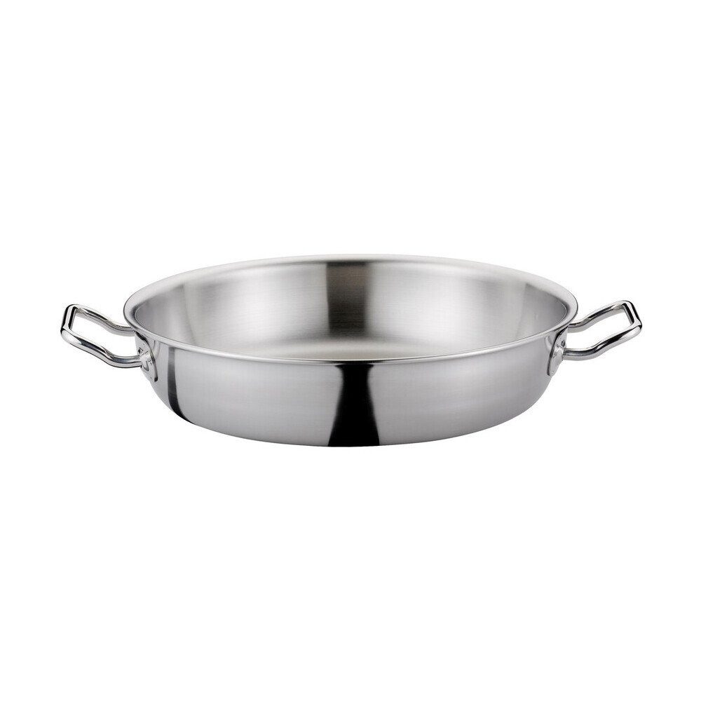 Spring Servierpfanne Servierpfanne XL 28 cm Brigade Premium, (1-tlg), Edelstahl mit Aluminiumkern (5-lagig), spülmaschinenfest, Induktion
