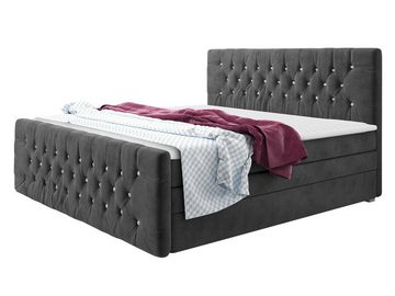 MIRJAN24 Boxspringbett Chester Lux (Bonellmatratze), mit zwei Bettkästen für die Bettwäsche