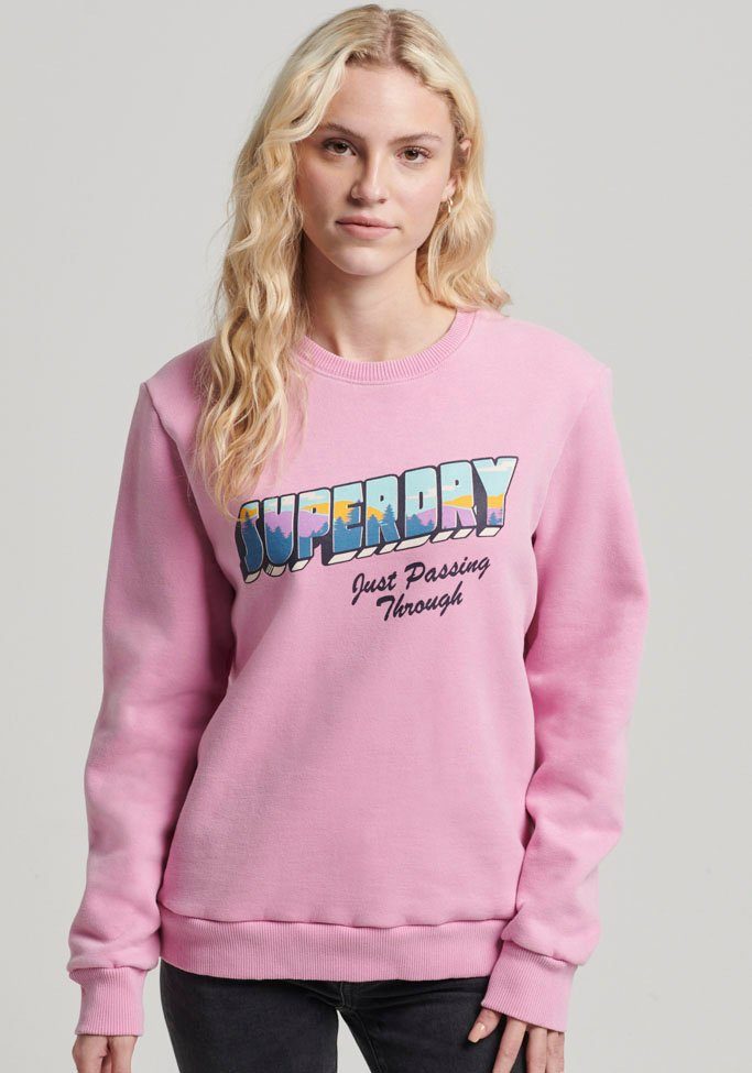 Superdry Sweatjacke Vintage Travel Sweatshirt mit Rundhalsausschnitt online  kaufen | OTTO