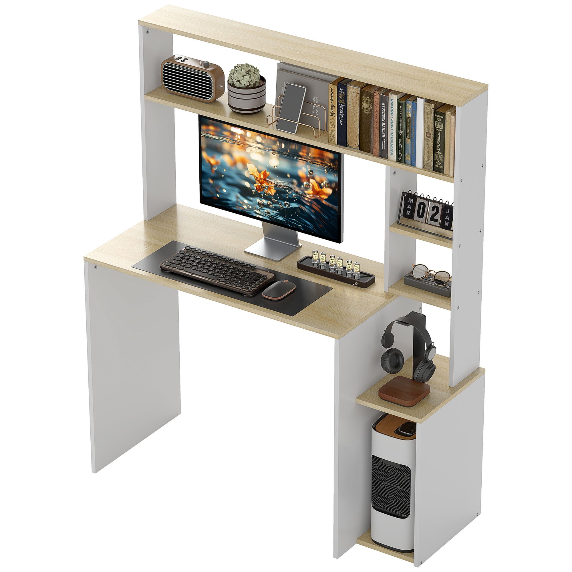 DOPWii Schreibtisch Computertisch, Schreibtisch mit offenen günstig online kaufen