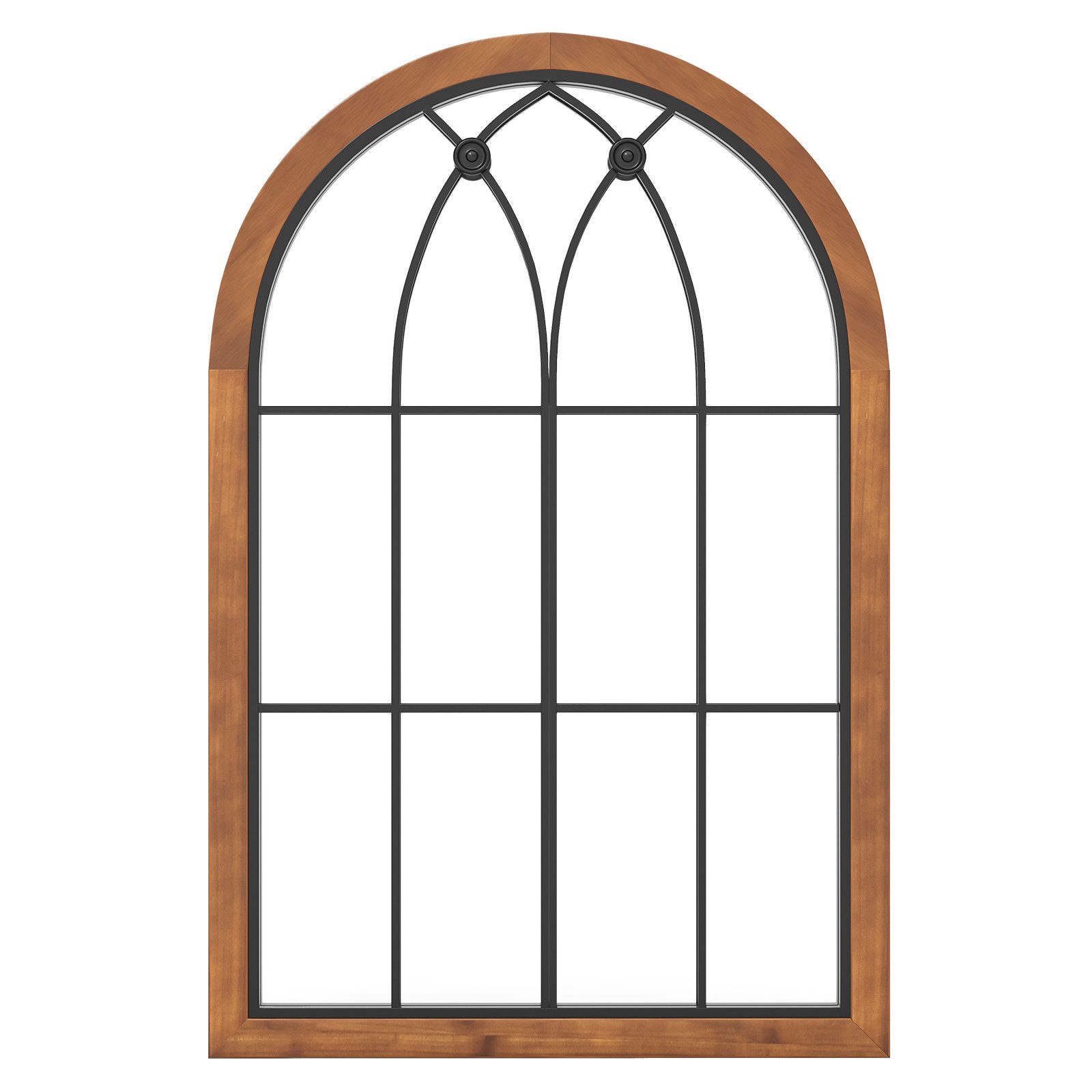COSTWAY Wandspiegel, mit Fensteroptik, Bogen Spiegel Vintage, 60x90cm günstig online kaufen