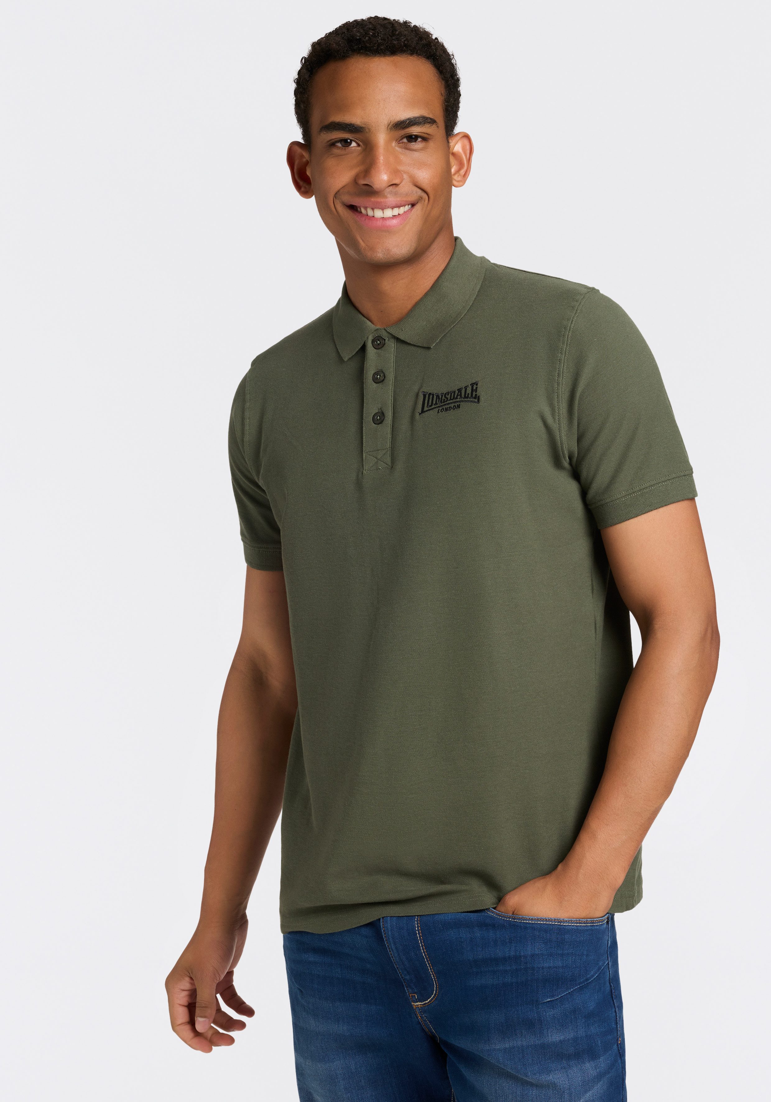 Lonsdale Poloshirt LINGHOLME (Packung, 2-tlg) 2er-Pack, mit Polokragen, aus Baumwoll-Jersey, Kurzarm