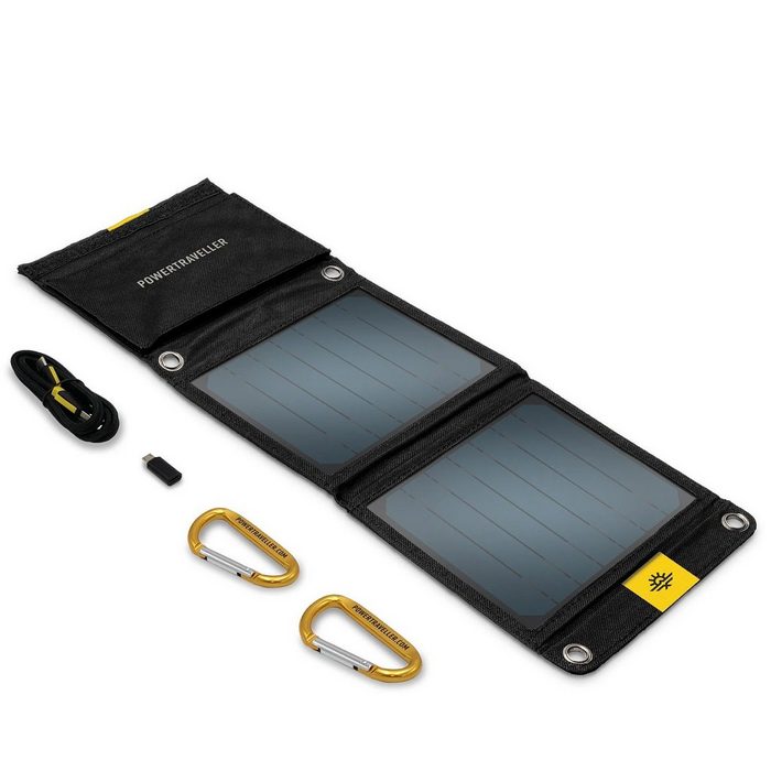 Powertraveller Solarmodul Solar Panel Falcon 7 W Outdoor USB Ladegerät Faltbar Wasserfest