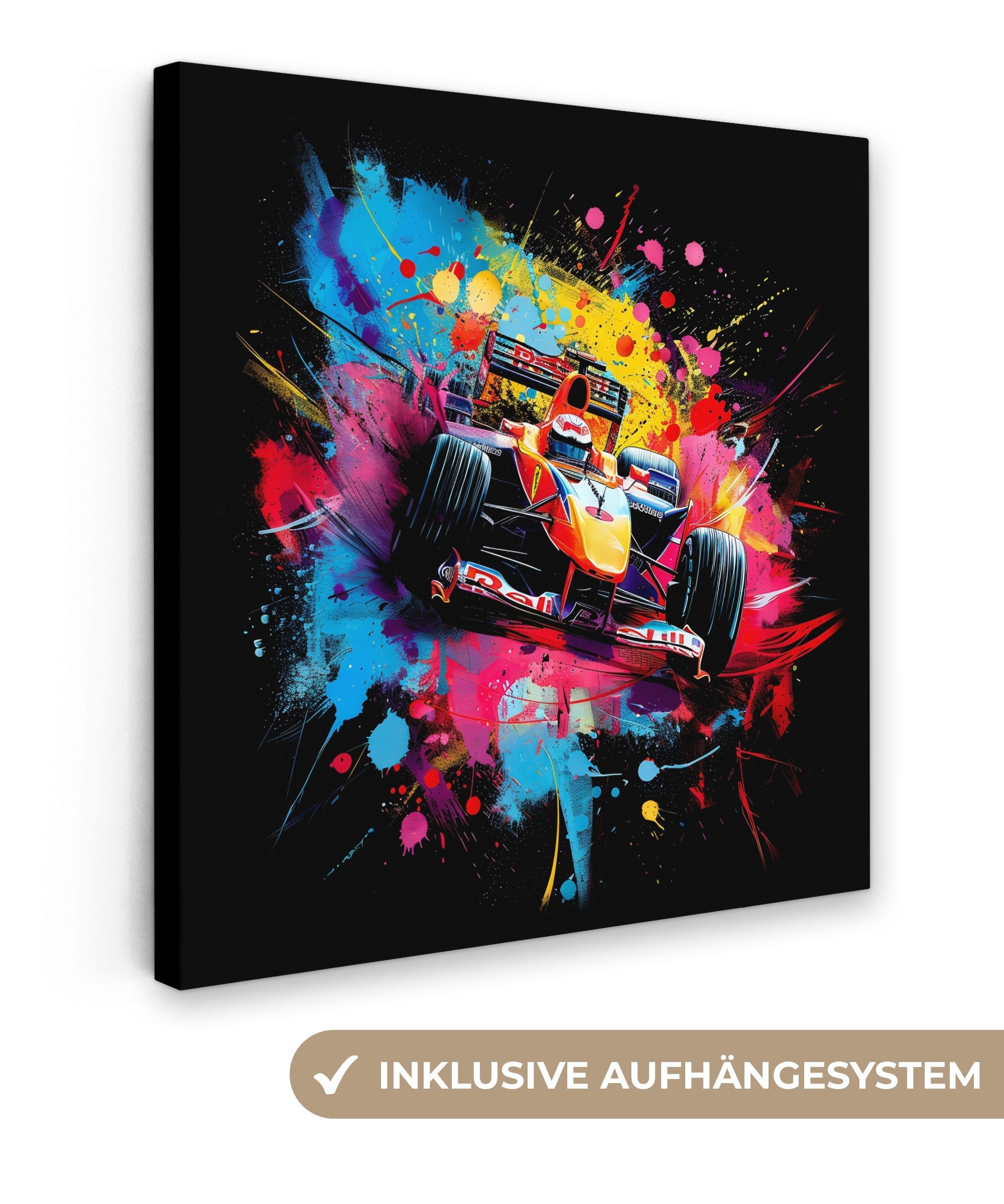 OneMillionCanvasses® Leinwandbild Graffiti - Sport - Auto - Formel 1 - Moto günstig online kaufen