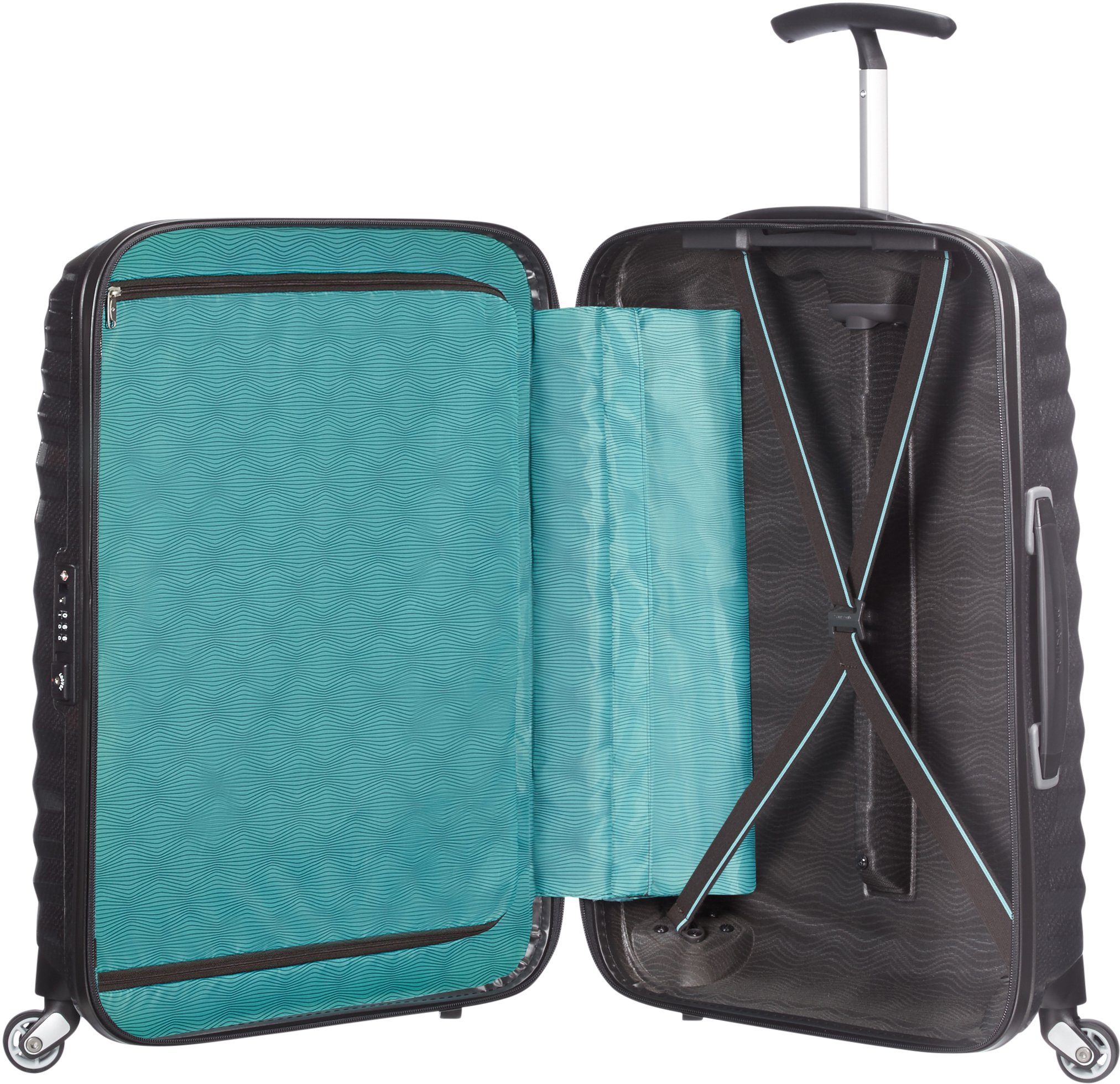 cm, Lite-Shock Hartschalen-Trolley Black, in 55 Rollen, Made 4 Europe Samsonite