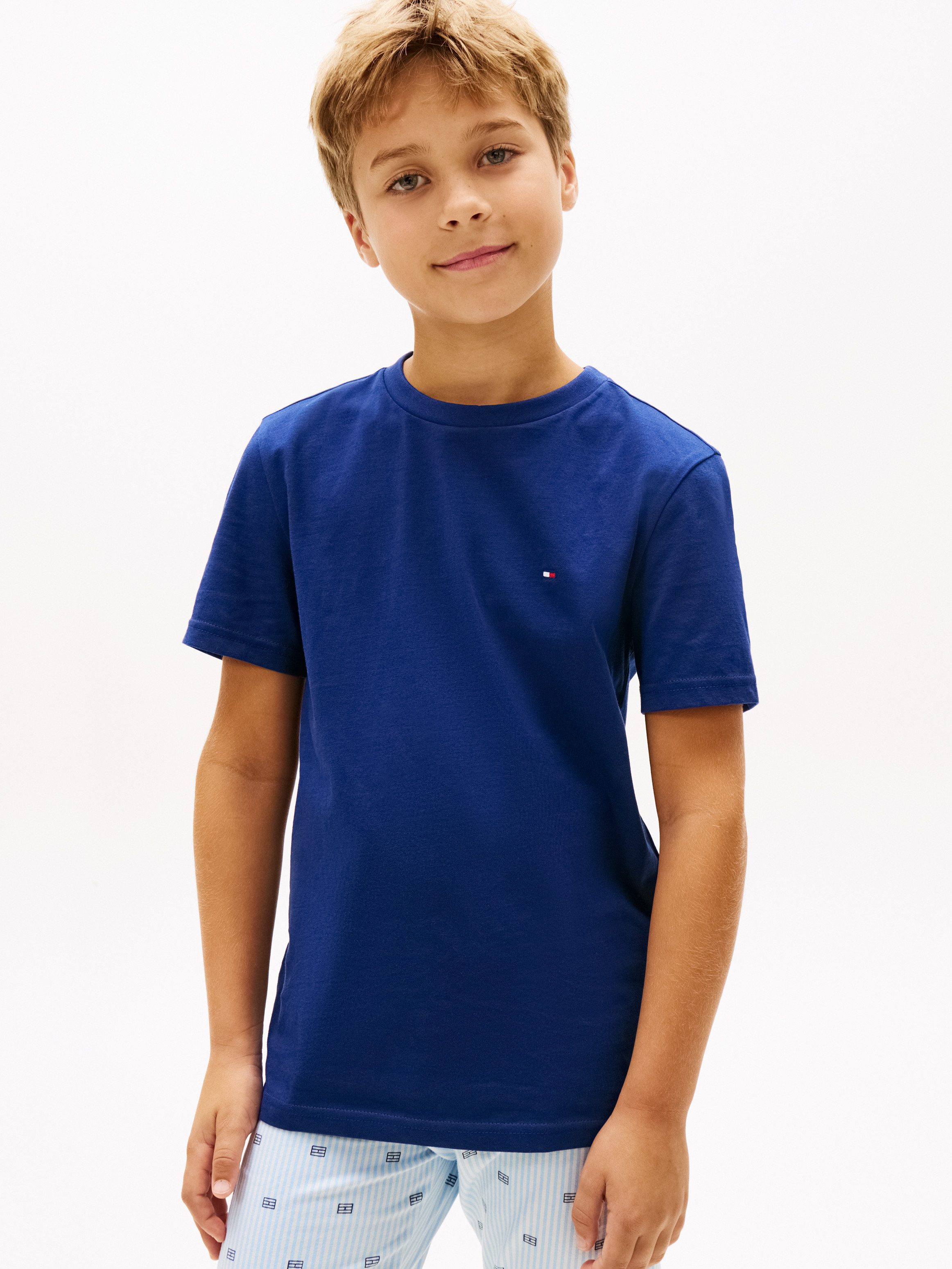 Tommy Hilfiger Underwear T-Shirt 2 PK SS TEE mit Stickerei und Rundhals im 2er-Pack (Packung, 2-tlg., 2er-Pack) unifarben, casual, regular fit, Baumwolle, Rundhals