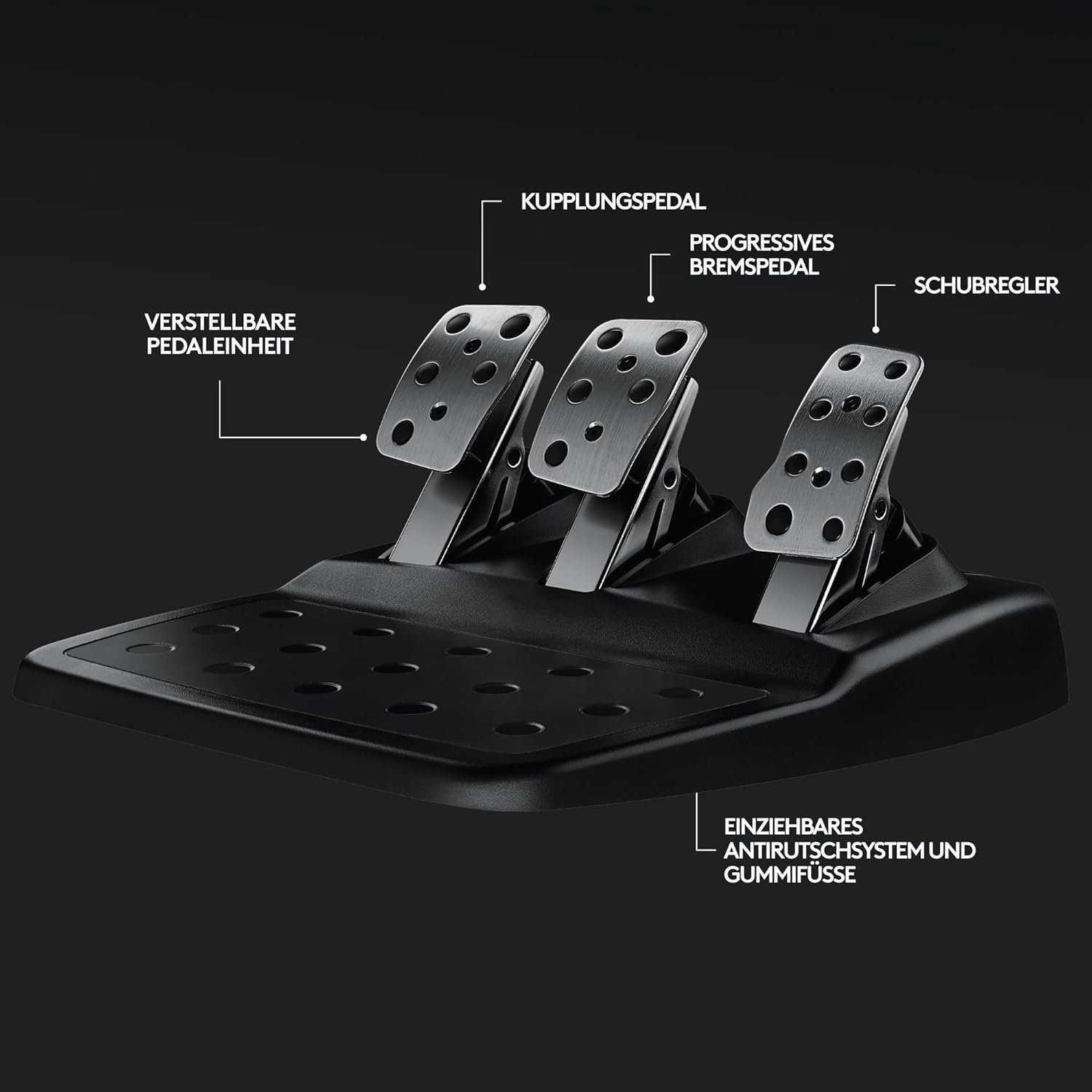 Logitech G G920 Xbox PC Lenkrad mit Schaltung und Pedalen Gaming-Lenkrad (Driving Force Komplett Set mit 6 Gänge Schaltknauf Schalthebel, Rennlenkrad, Bremspeda – Bild 4 von 5