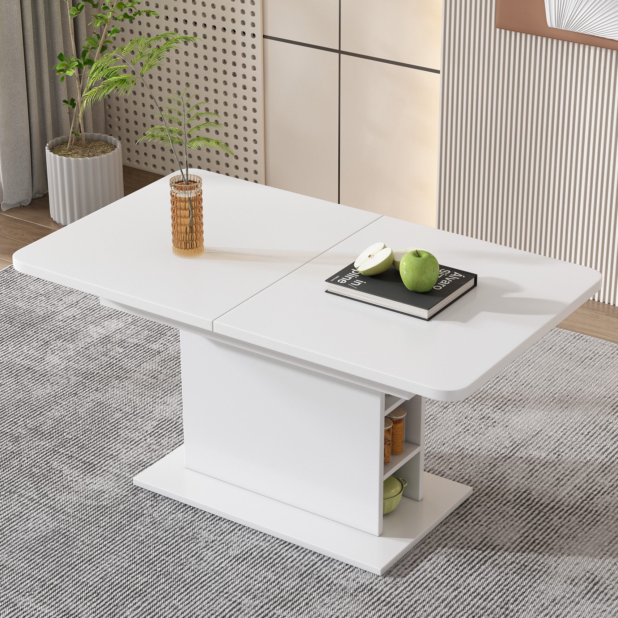 MODFU Esstisch Tisch mit Stauraum (Kaffee-Freizeittisch günstig online kaufen