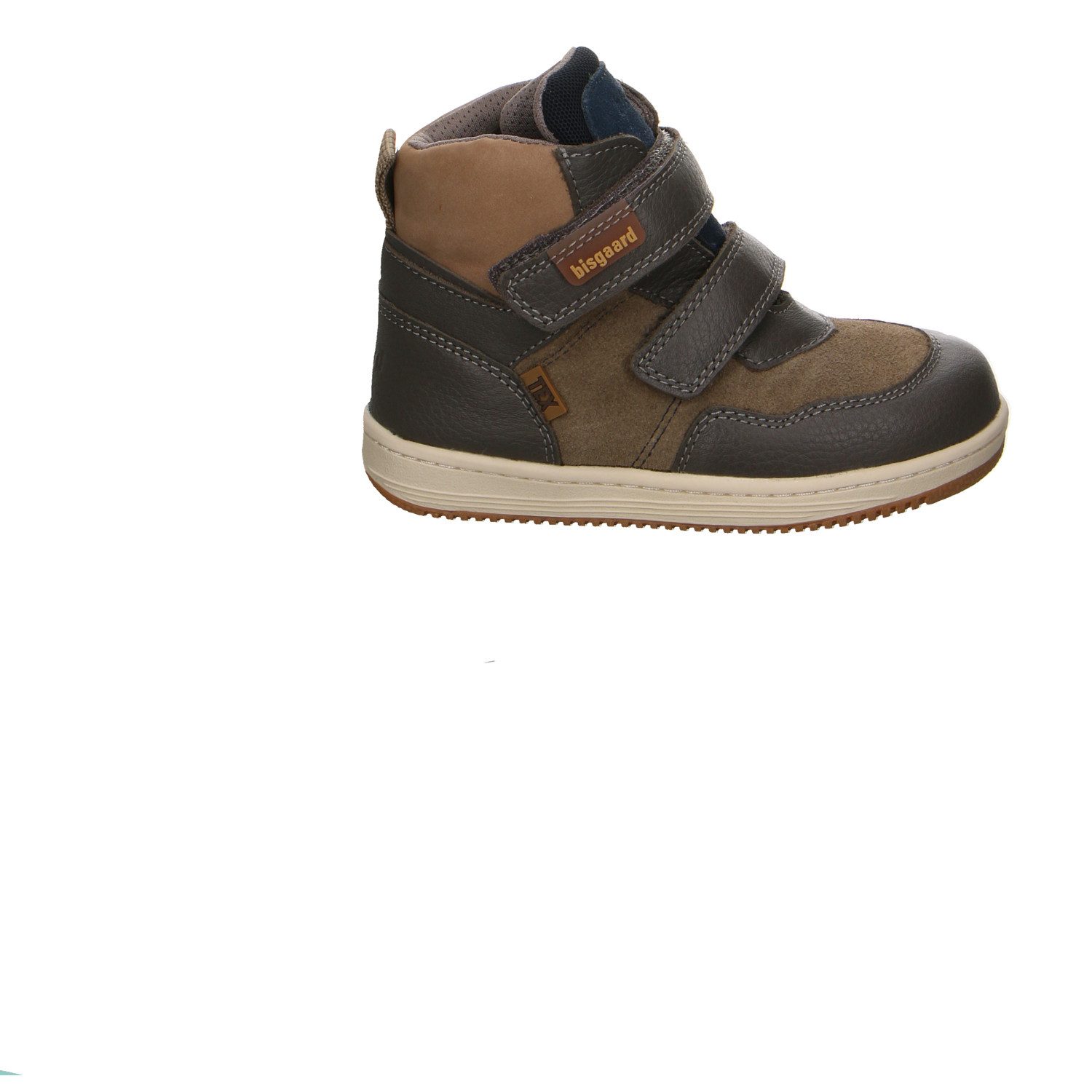 Bisgaard Bisgaard Leder Klettstiefel Winter Junge grau Winterstiefelette