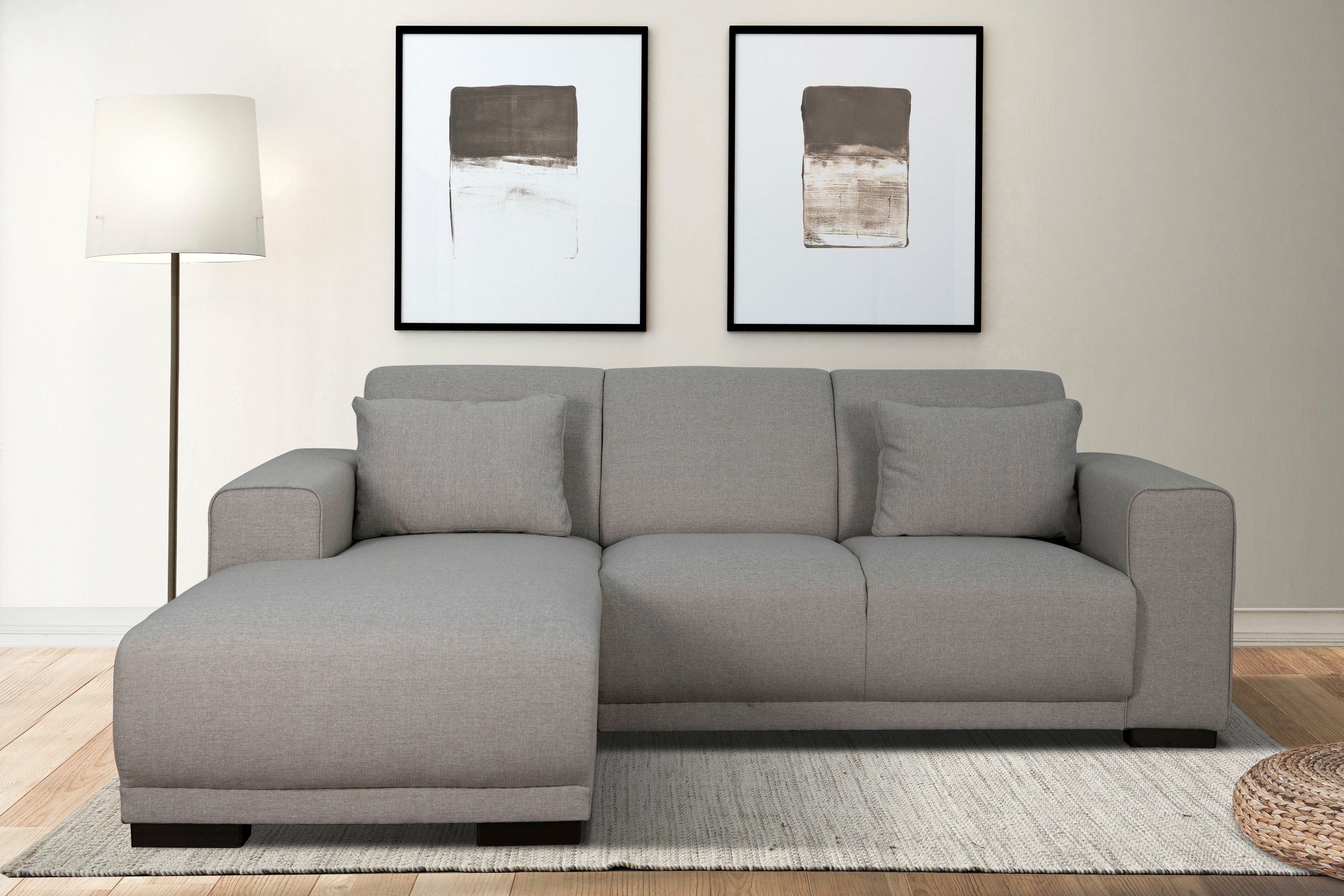 Home affaire Ecksofa "BORNHOLM L-Form mit Recamiere, Maße B/T/H: 234/162/85 günstig online kaufen