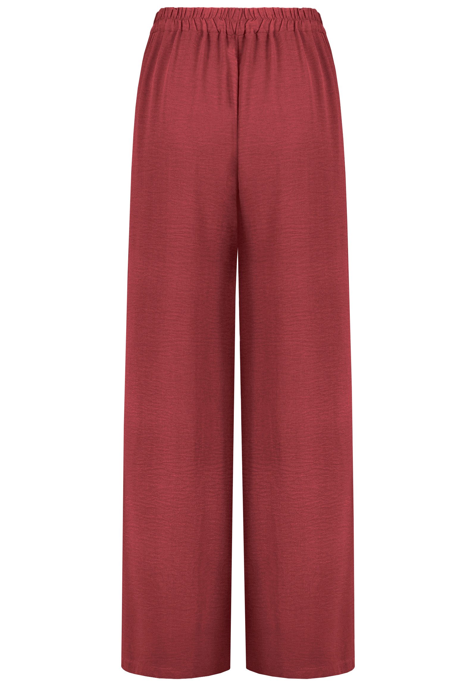 SUBLEVEL Stoffhose Leichte Sommerhose aus Viskose-Mix Weite Viskosehose mit eleganten Bundfalten – Bild 2 von 3