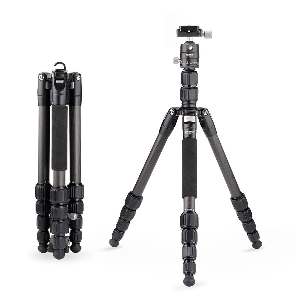 Profi Kamera Stativ Kohlefaser + 360° Drehbar Kugelkopf Stativ 148cm Dreibeinstativ