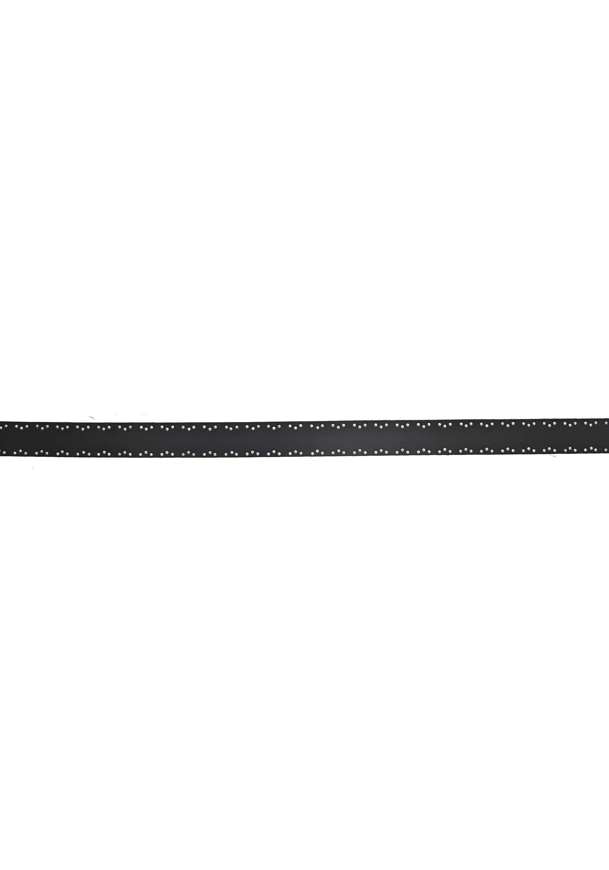 Ledergürtel black mit Nietenmuster raffiniertem Vanzetti
