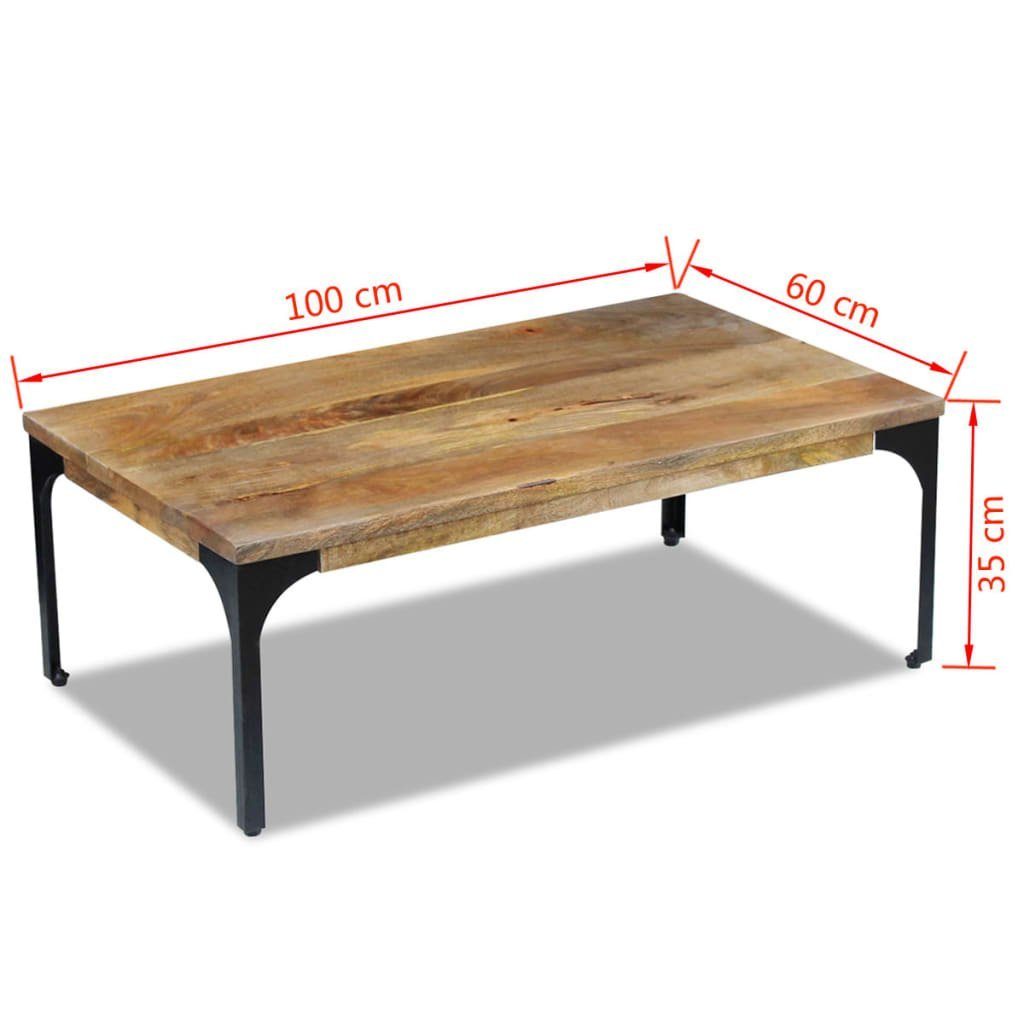 cm Couchtisch Couchtisch (1-St) Mangoholz vidaXL 100x60x35