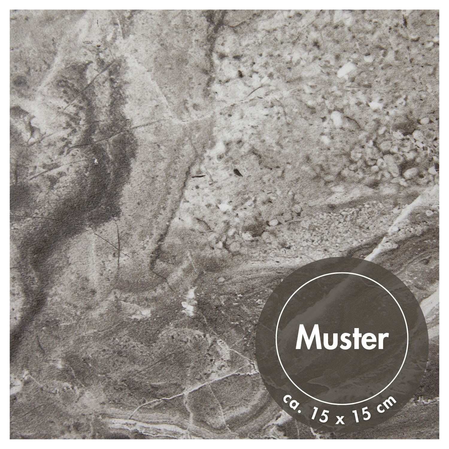 misento Designboden selbstklebende Vinyl Fliesen in Beton- und Marmoroptik, 1 St., 1 Muster, 4,46 m², für Fußbodenheizung, Badezimmer, Wohnräume