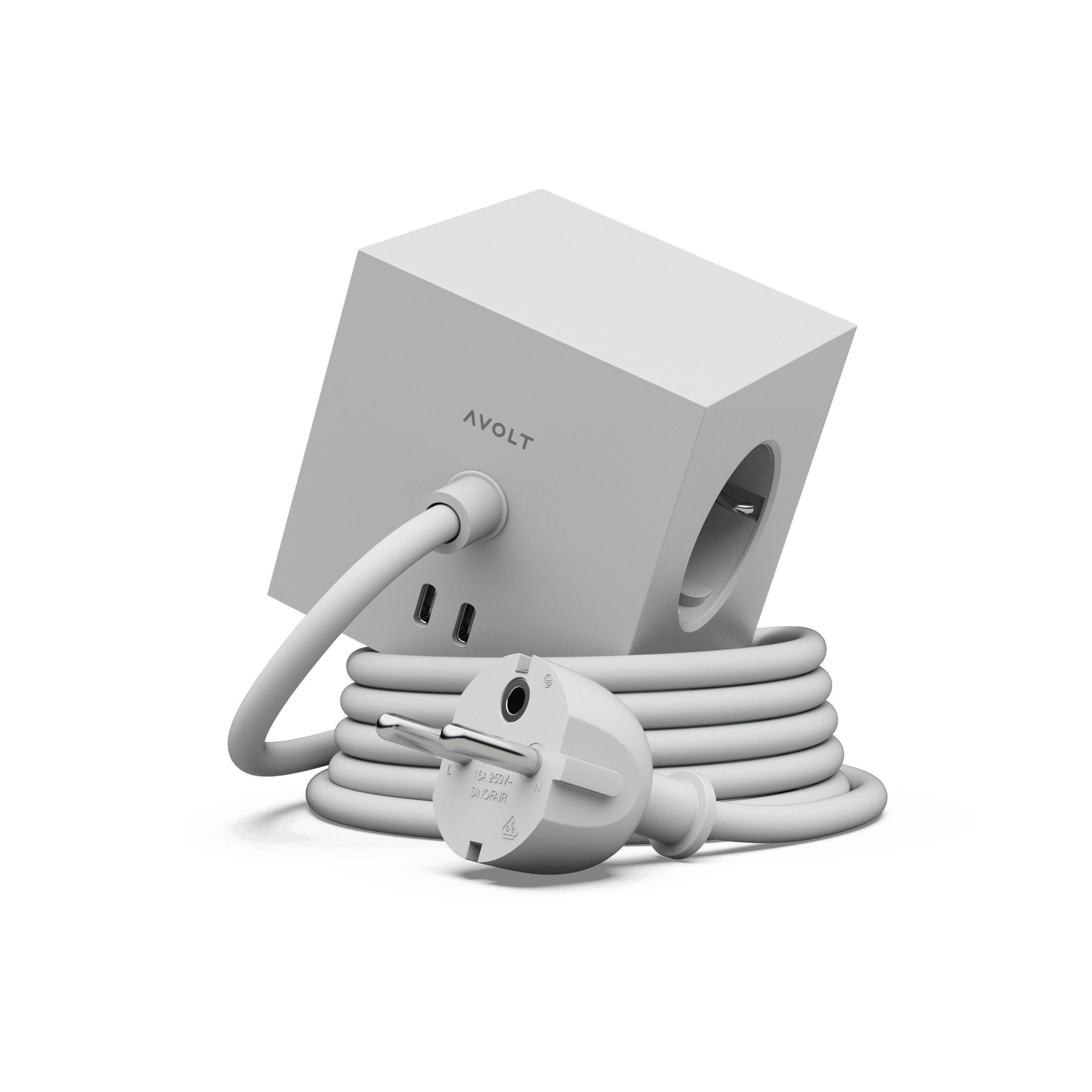 AVOLT AVOLT Mehrfachstecker SQUARE 1, 7,6x7,6cm Mehrfachsteckdose