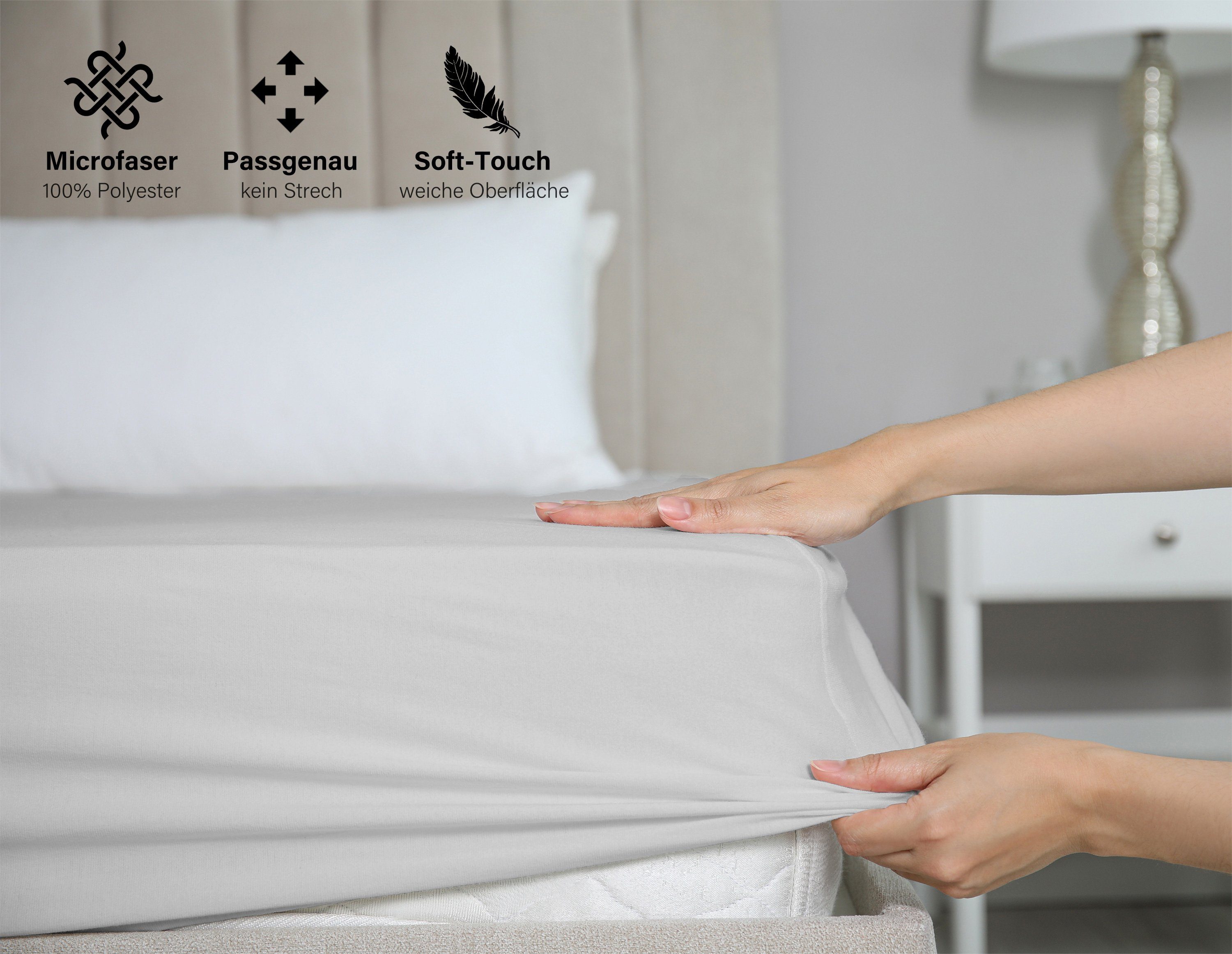 Beautex Spannbettlaken Mikrofaser Spannbetttuch Bettlaken, Premium Mikrofas günstig online kaufen