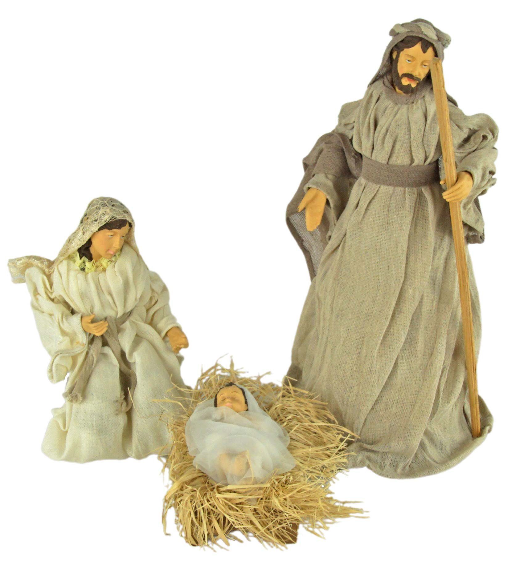 ingarden Krippenfigur Ankleidefiguren Heilige Familie 3-tlg., ca. 26 cm, CR 38199 (3 St., 3-tlg), handbemalte Krippenfiguren