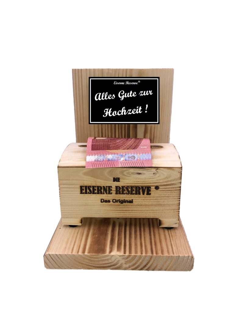 Eiserne Reserve® Geschenkbox Alles Gute zur Hochzeit- Eiserne Reserve  Geldbox - Geldgeschenk - Die lustige Geschenkidee - Geld verschenken