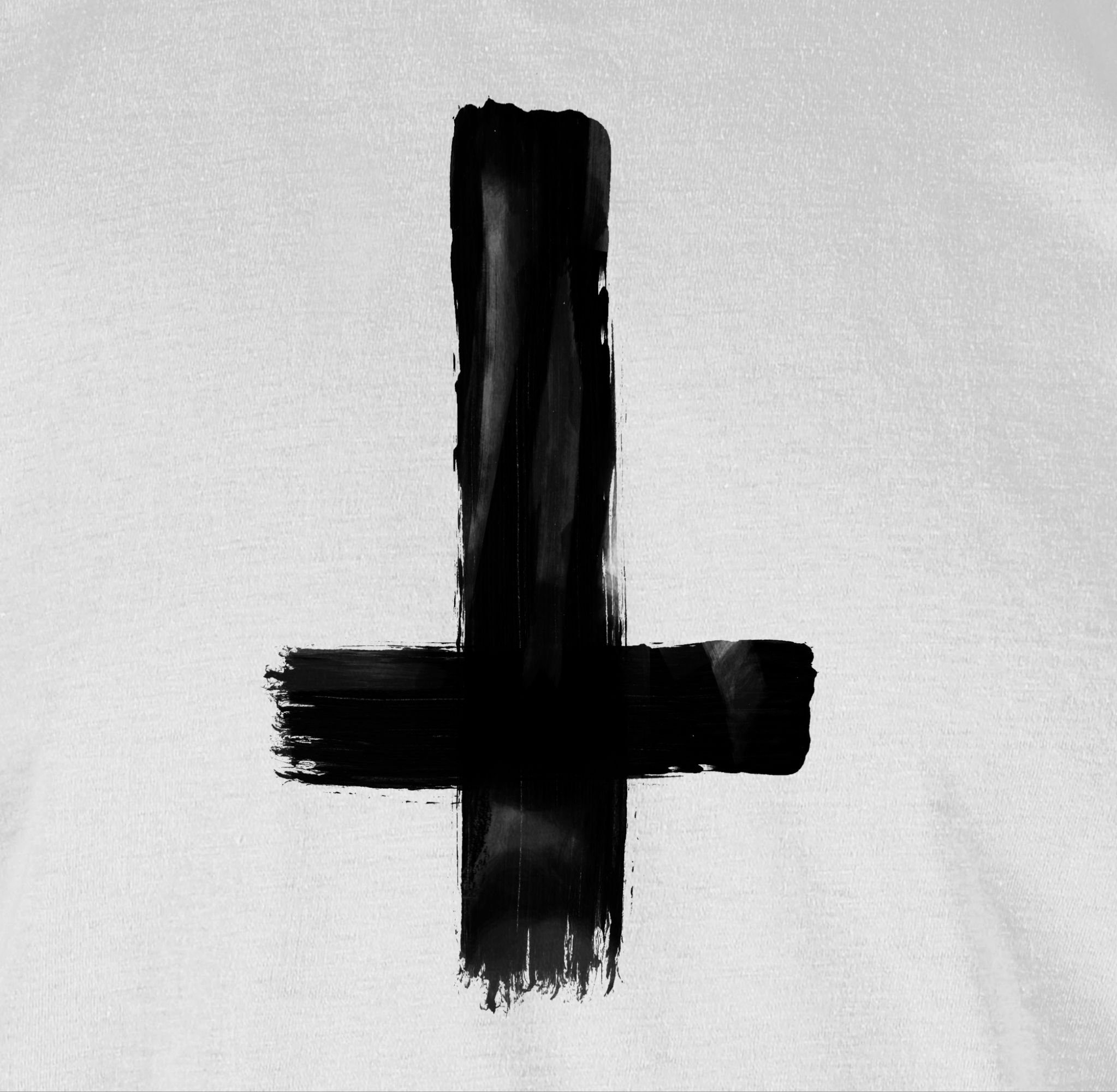 Shirtracer T-Shirt Umgedrehtes Kreuz und Symbol 1 Vintage Zeichen Outfit Weiß