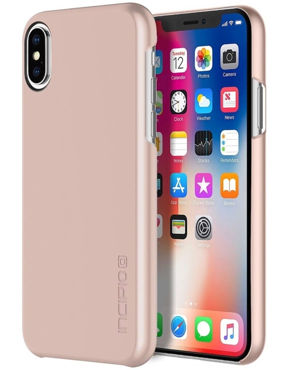 Incipio Handyhülle NGP Cover Rose Hard-Case Schutz-Hülle Tasche, passend für Apple iPhone X/ Xs Wireless Charging kompatibel Ultra-Slim