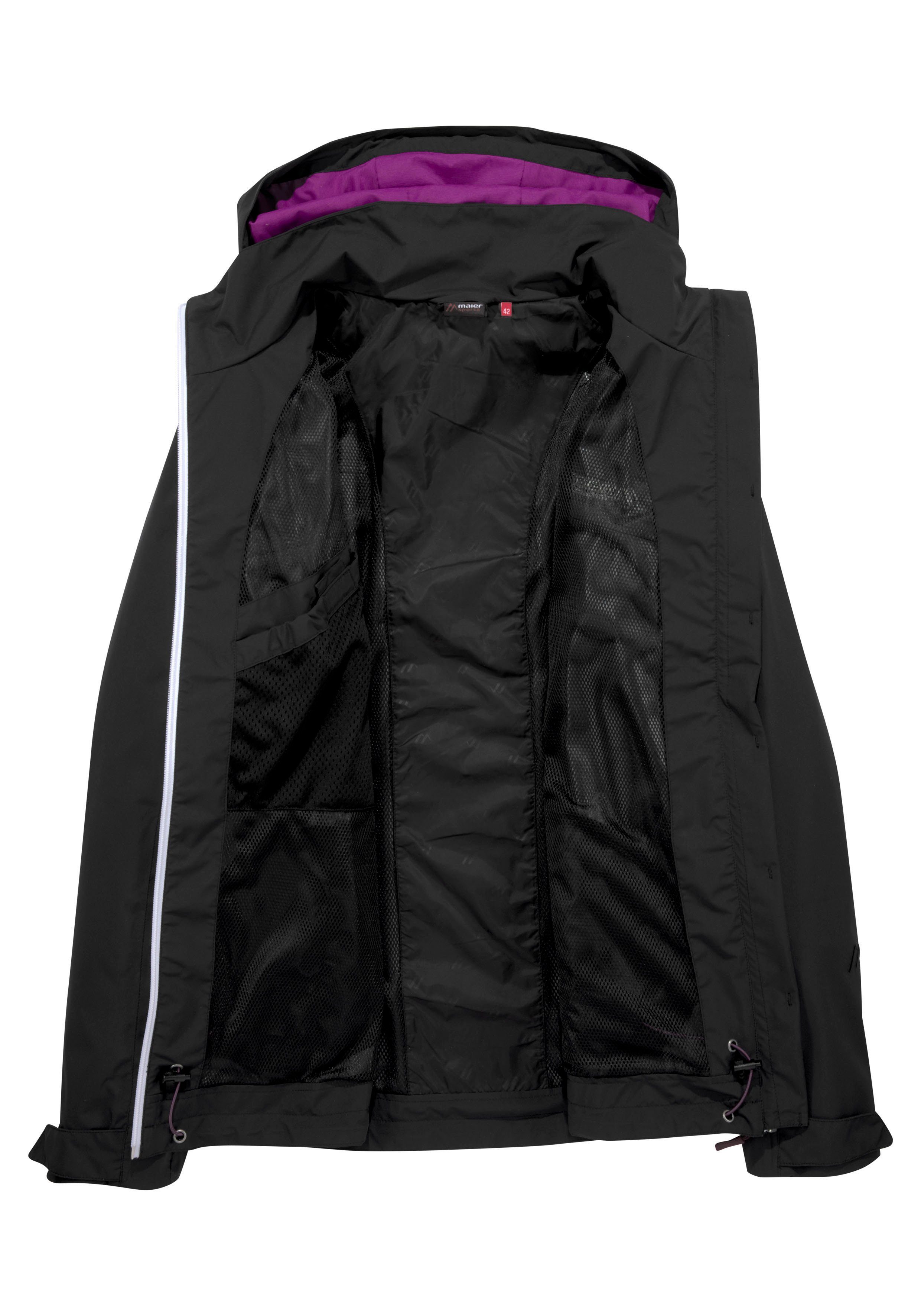 Maier Sports Übergangsjacke, in auch Größen Wasserdichte Outdoorjacke schwarz großen erhältlich